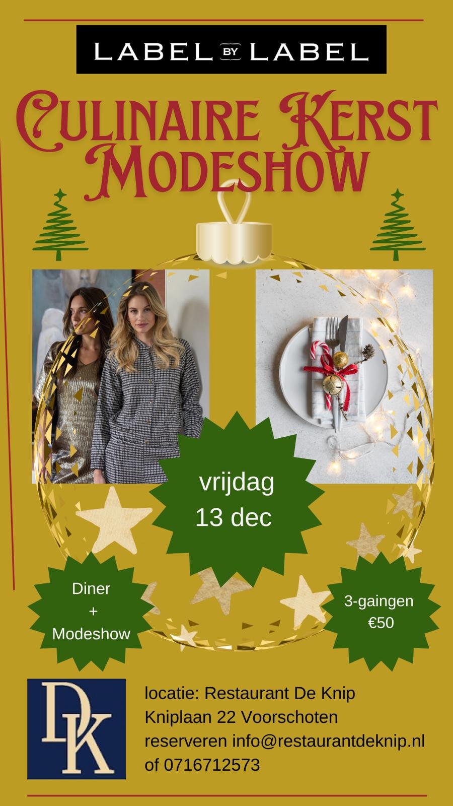 Advertentie Kerstmodeshow de Knip